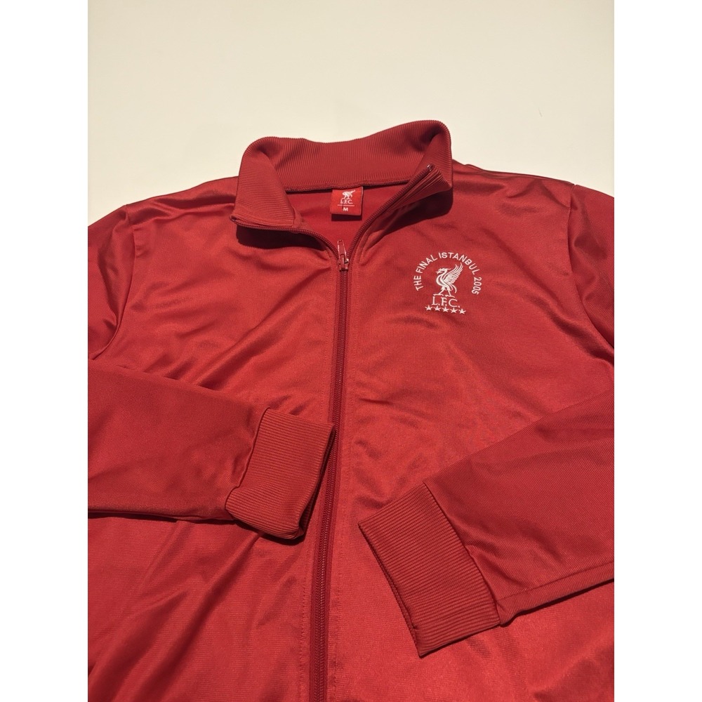 Liverpool Final Istanbul Training Retro Football Jacket Official Men SZ M Red